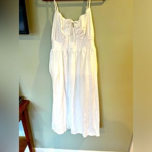 White midi sundress size large